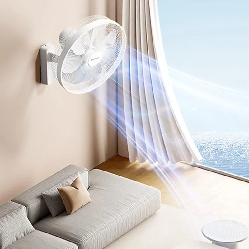 Quiet 7-Blade Wall Mount Fan Remote Control Commercial Fan for Restaurant Canteen, Dorm and Industrial Spaces