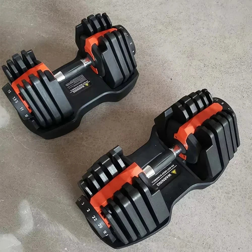 VEVOR Adjustable Dumbbell 24/40KG 52.5/90LBS Fitness Equipment Training Arm Muscles Dumbbell SET Adjustable Home Trainning