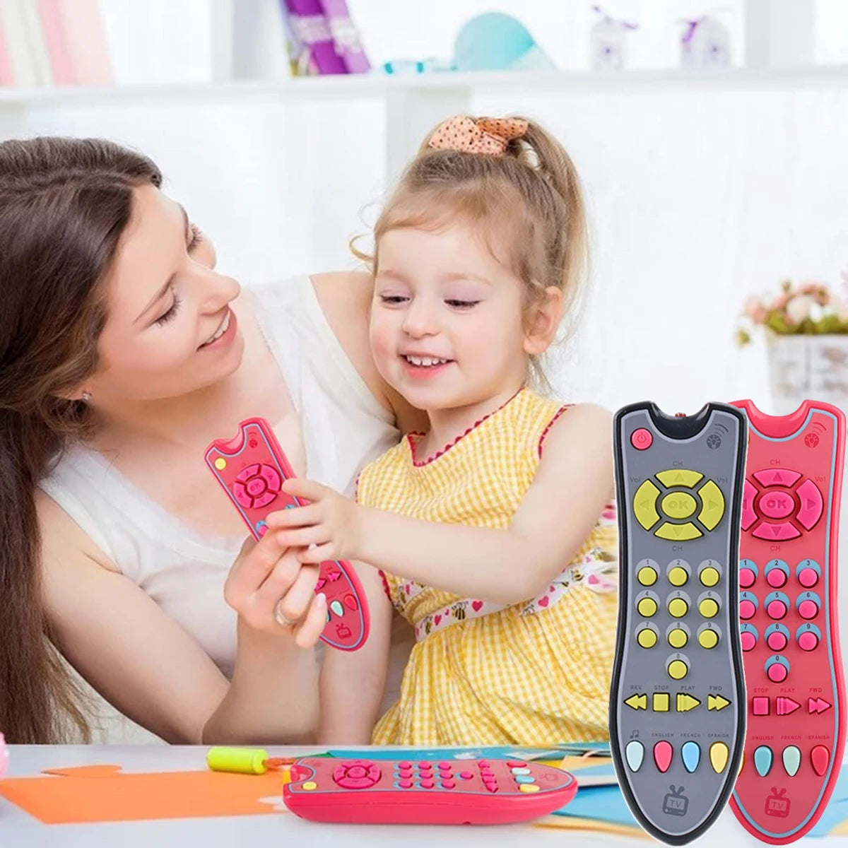 Music Mobile Phone TV Remote Control Baby Early Educational Toys Electric Numbers English Learning Toys Gift For Newborn
