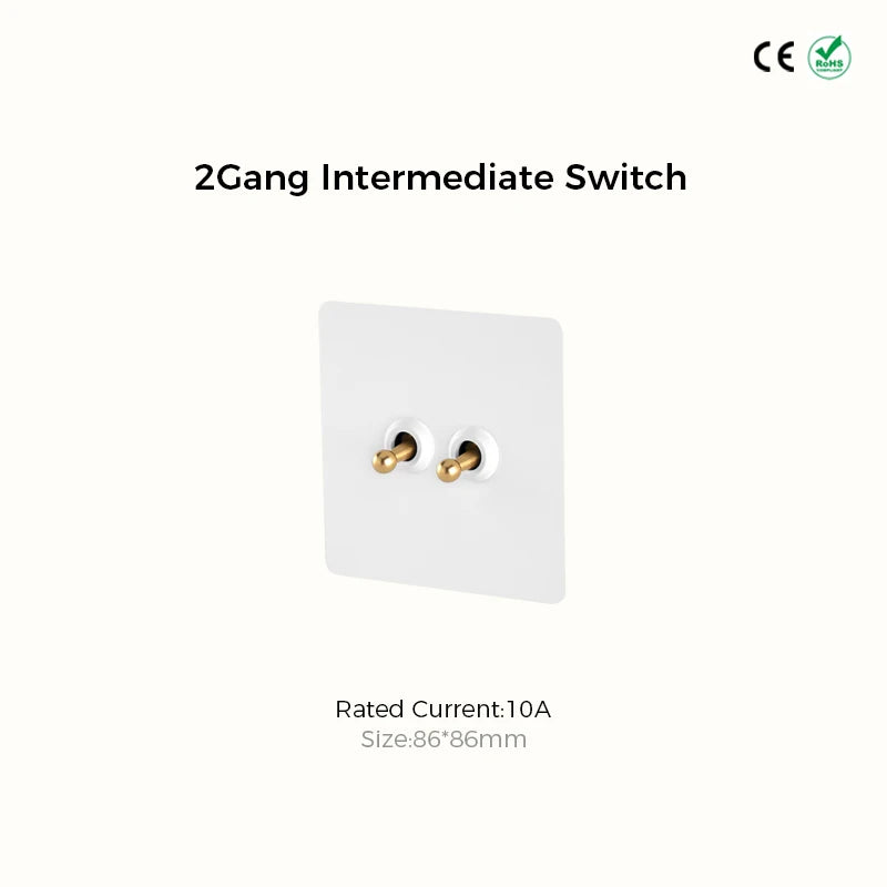 Avoir White Sockets And Switches Retro Switch Button 220V Light Switch Dimmer Toggle Switches 220V Stainless Home Improvements