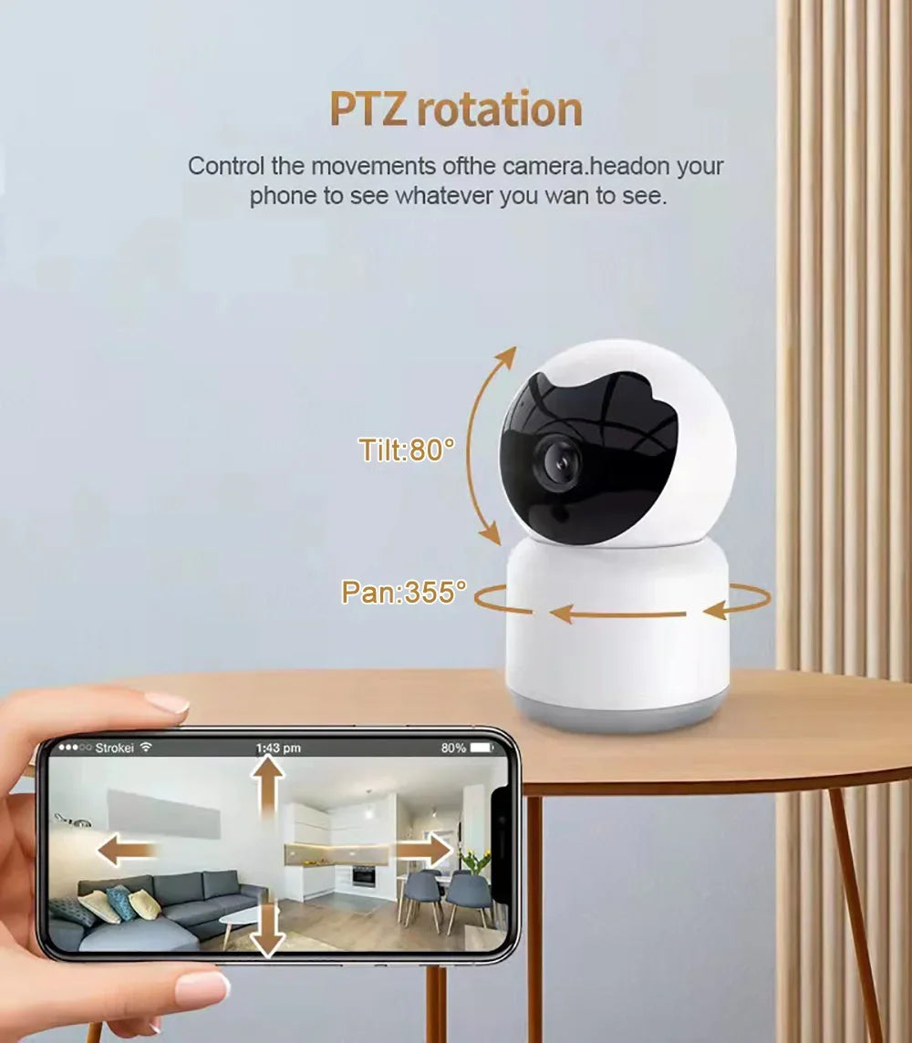 PEGATAH HD 1080P 3MP PTZ IP Camera Smart Home Baby Camera Tuya Wifi Cameras Two Way Audio Night Vision Wireless Indoor Camera