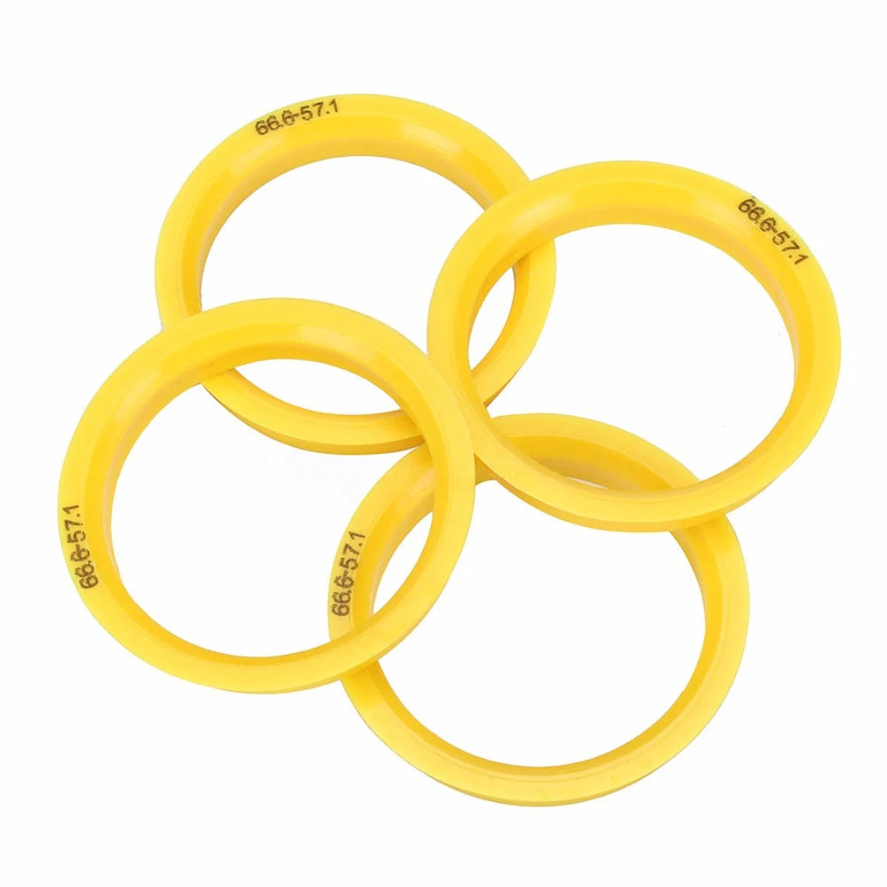 AUTCOAT 4Pcs/Set Automotive Car Plastic Wheel Hub Centric Rings Center Hubrings Bore 73.1-57.1 66.6-57.1