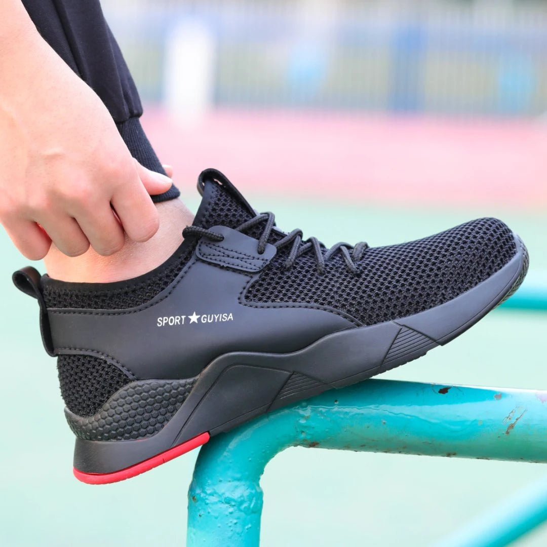 Summer Safety Shoes Mesh Work Shoes Lightweight Safety Sneaker For Men Breathable Protective Work Sneakers Steel Toe Shoes Man