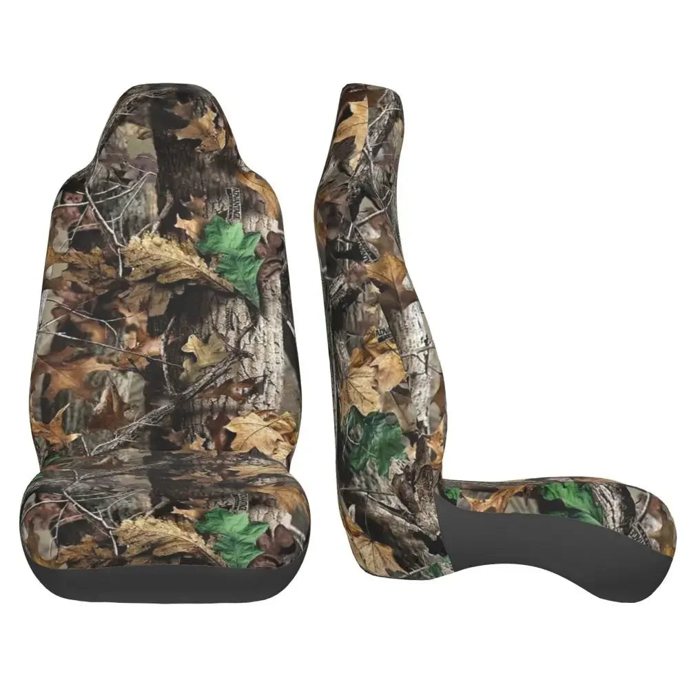 Camouflage Hunting Universal Car Seat Cover Four Seasons For SUV Tree Car Seat Covers Fiber Seat Protector