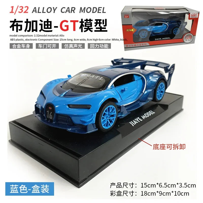 1：32 Bugatti Vision Gt Metal Alloy Car Model Diecast & Toy Vehicles Car Model High Simulation Miniature Scale Childrens Toy Gift