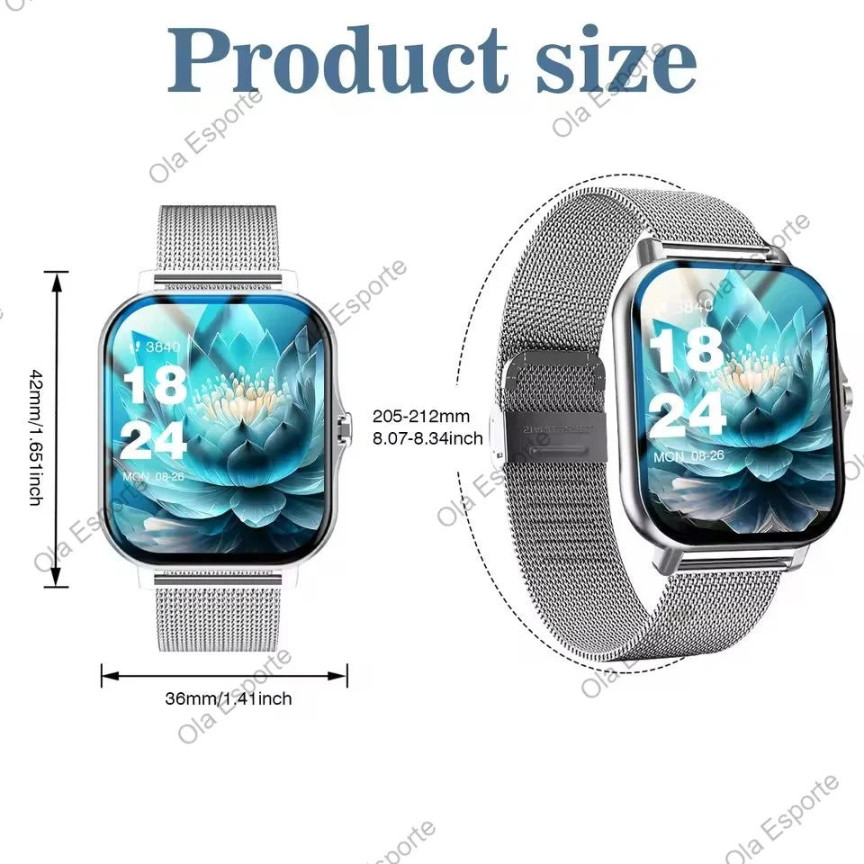 2025 New Smart Watch 1.83-inch HD Display Bluetooth Call Message Alert Sports Mode Smartwatch For Men Women Wristwatches Gifts