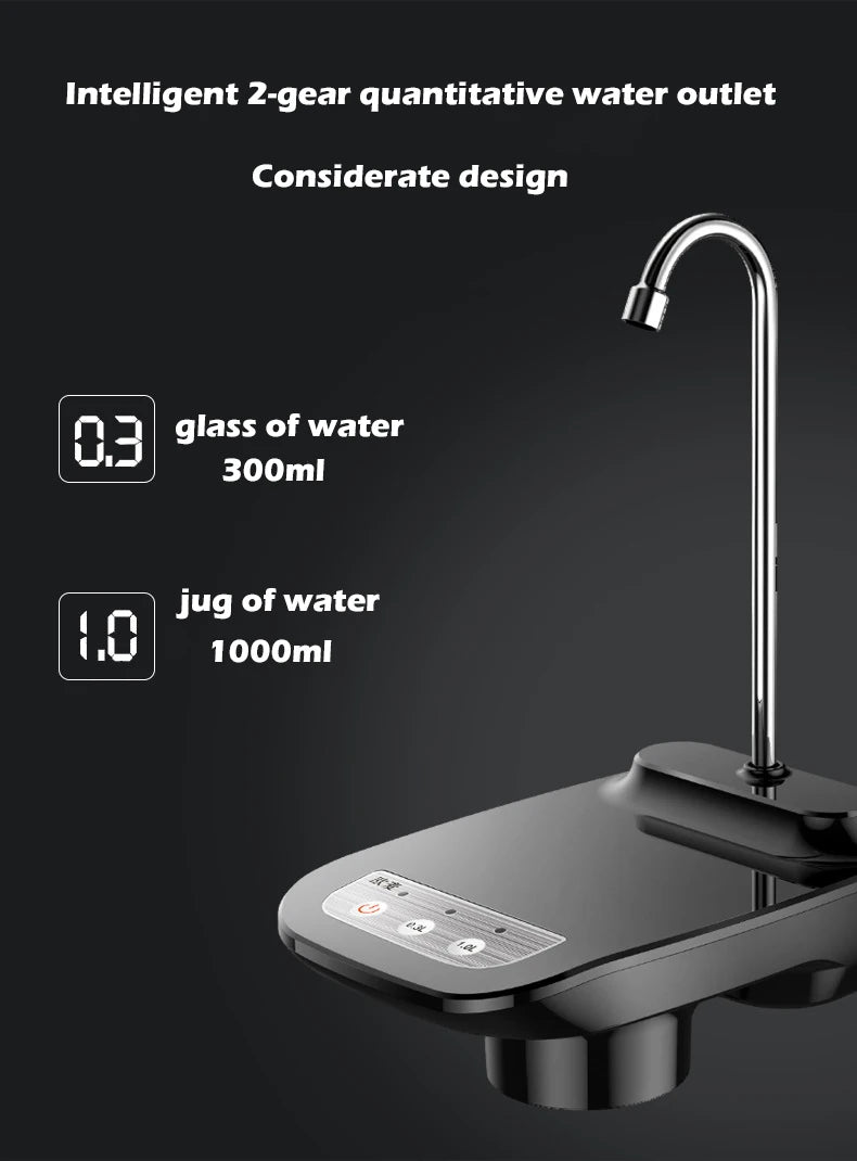 Automatic Water Dispenser Electric Water Gallon Bottle Barreled Pump USB Rechargeable Portable Drink Dispenser with Tray