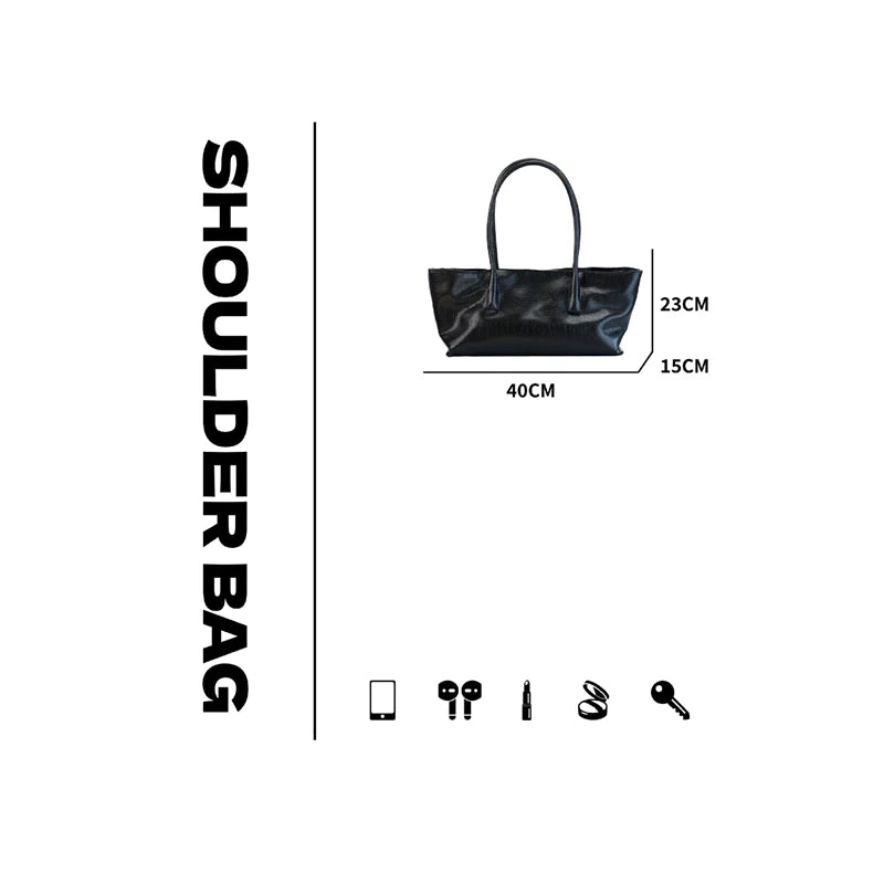 Luxury Vintage Crocodile-embossed Tote,women's Large-capacity Shoulder Handheld Bag,stylish Minimalist Casual Commuter Tote Bags