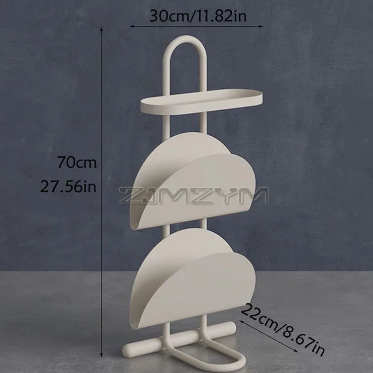 3-Tier Save Space Side Table Removable Sofa Side Cabine Living Room Balcony Coffee Table Magazine Bookcase Bedroom Bedside Shelf