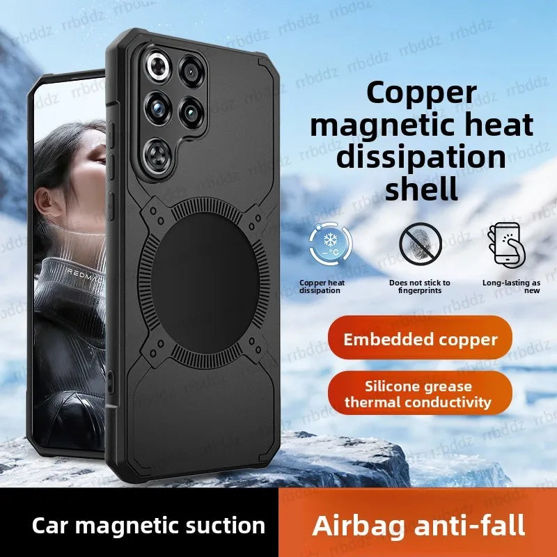 Armor Protective Heat Dissipation Phone Case For Redmagic 11 10 Air 10s 9s 9 11 11s Pro+ Pro Plus Case Shockproof Magnetic Cover
