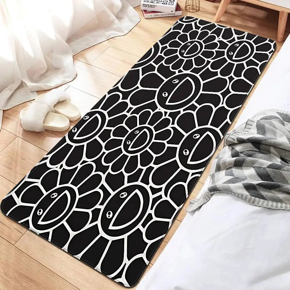 Flower T-Takashi Art M-Murakami Entrance Door Mat Nordic Style Home Doormat Bathroom-Toilet Mats Bedroom Hotel Decor Mat