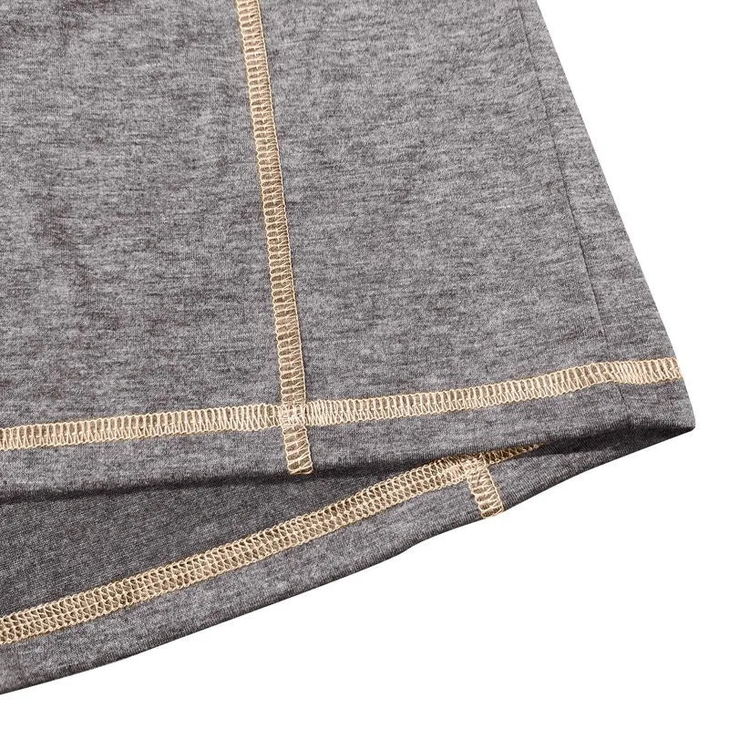 2025 Autumn Winter New Fashion Men's Casual Trendy Basic Henry Collar Long Sleeve Button Solor-coded T-shirts Male Clothes Tops