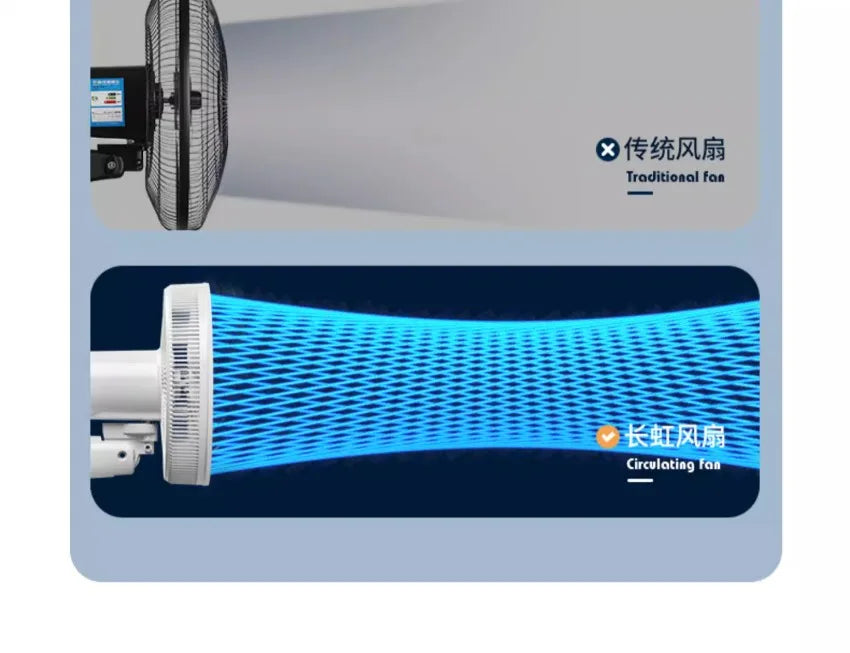 Bi wall-mounted electric fan household powerful large wind hanging fan small remote control shaking head wall fan