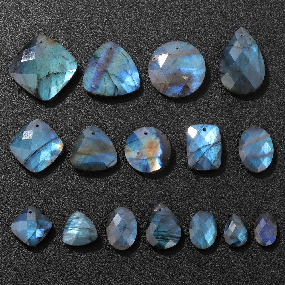 High Quality Natural Stone Labradorite Beads Charms Shiny Healing Gem Stone For Jewelry Making Necklace Earrings Accessries