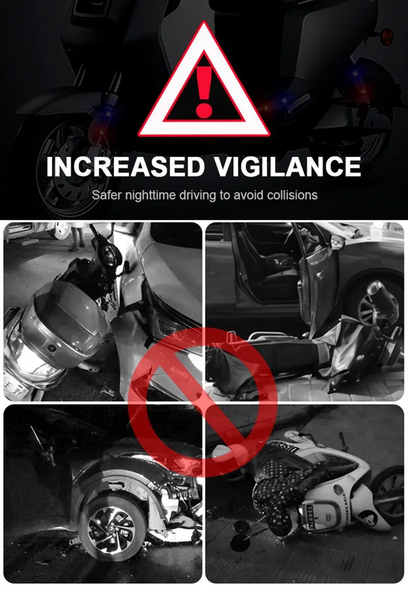 1PC Solar Powered Warning Light Anti-Theft Alarm LED Light Flashing Indicator Strobe Red Blue LED Lamp for Car Motorcycles Bike