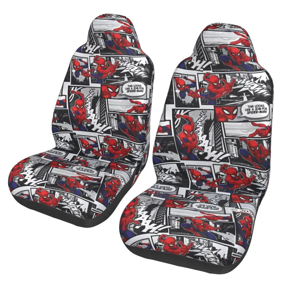 Spidey Spiderman Universal Car Seat Cover for most cars Suitable For All Kinds Models Superheros Seat Covers Polyester Fishing
