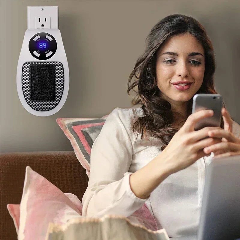 Remote Control Wall Mounted 350W Portable Electric Heater Convenient Room Heater Winter Heating Home Appliance