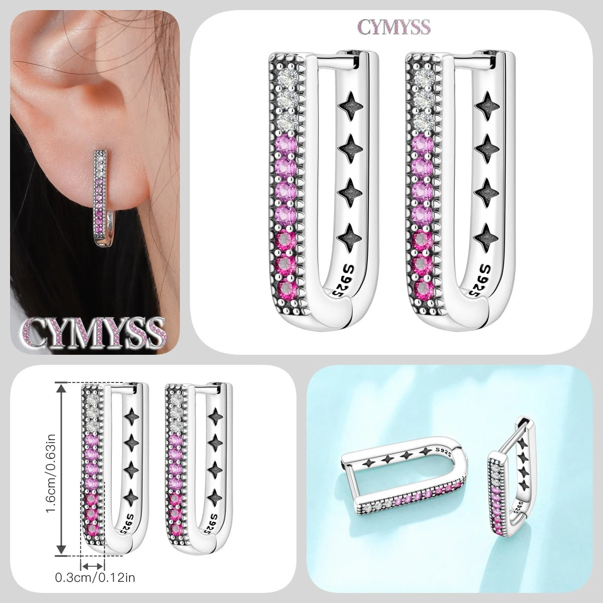 925 Sterling Silver Needle Iris Flower Hoop Earrings for Women Original Elegant Versatile Jewelry Birthday Party Fine Gift 2026