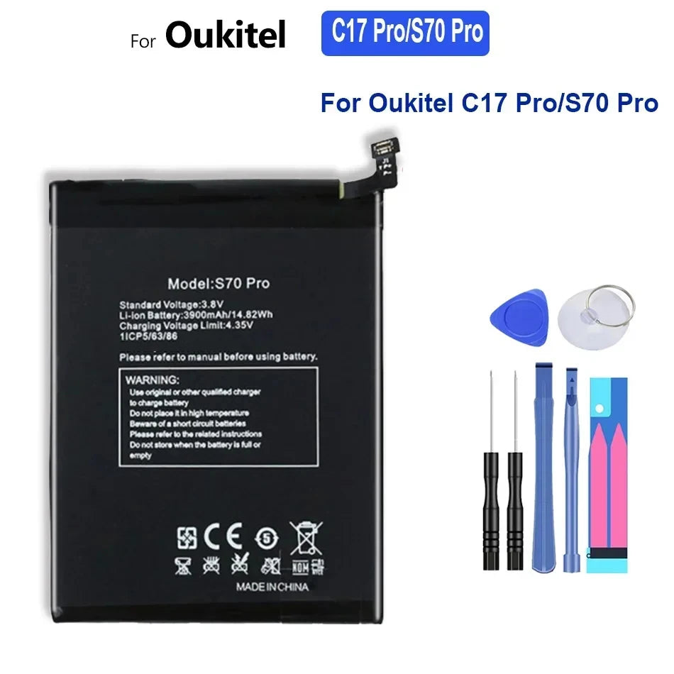 Battery for Oukitel U25 U20 U16 U15 U11 U7(pro Plus MAX) U22 U18 U10 C21 C18 C17 C15 C12 C11 C5 S70 Pro C25 C10 C8 C4 C2 S80 S77