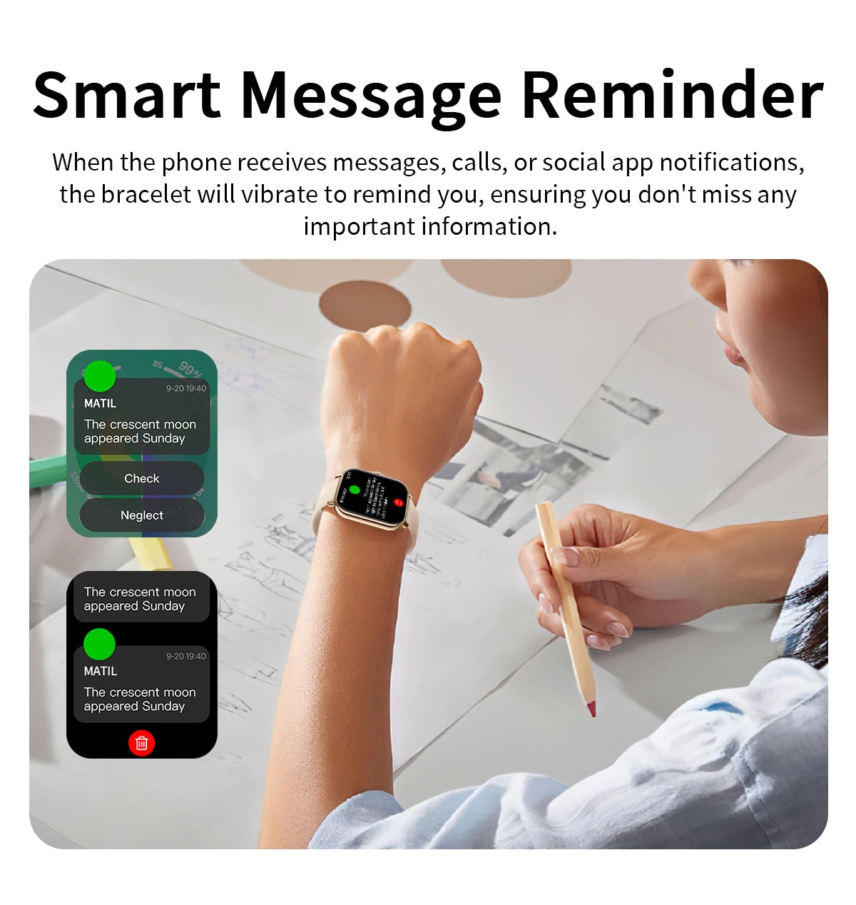 2025 New Smartwatch 1.83‘‘HD Screen with Wireless Call Sport Fitness Tracker Music Control Sedentary Reminder for Men Women Gift