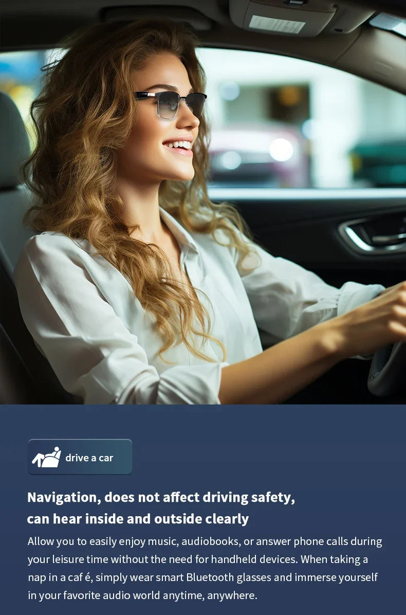 CLLOIO Wireless Bluetooth Smart  Glasses Men Myopia Prescription Photochromic Sunglasses Women Anti Blue Ray Reading Glasses