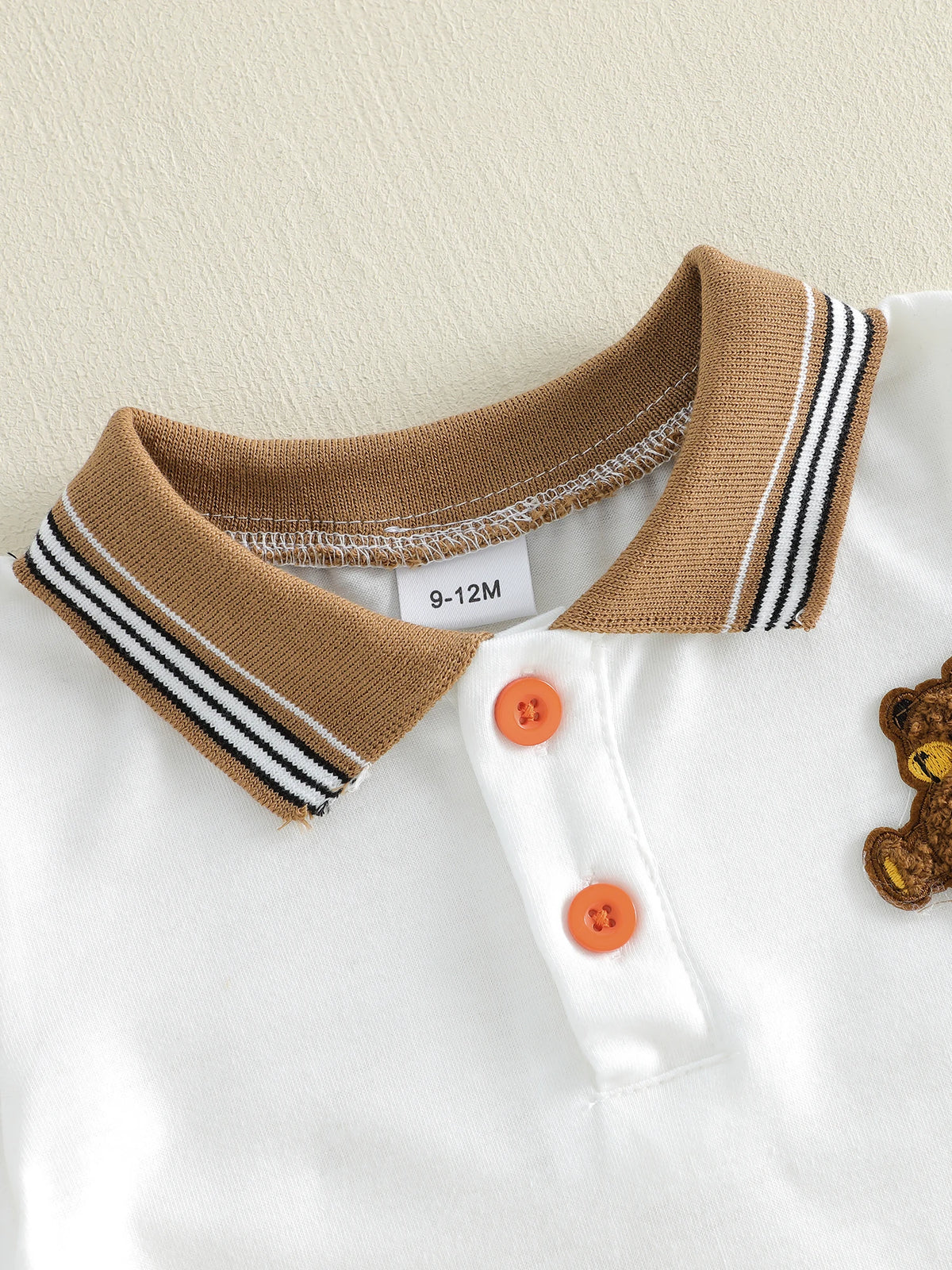 Toddler 2Pcs Baby Boy Summer Outfits Short Sleeve Bear Embroidery T-Shirt + Shorts Set  Clothes