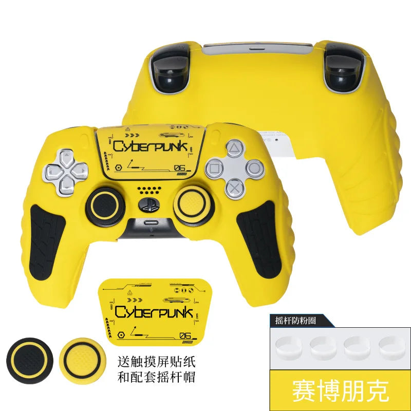 For PS5 Controller Anti-Slip Silicone Cover 30th Anniversary Limited Edition With Touch Screen Sticker For PS5 Controller Shell