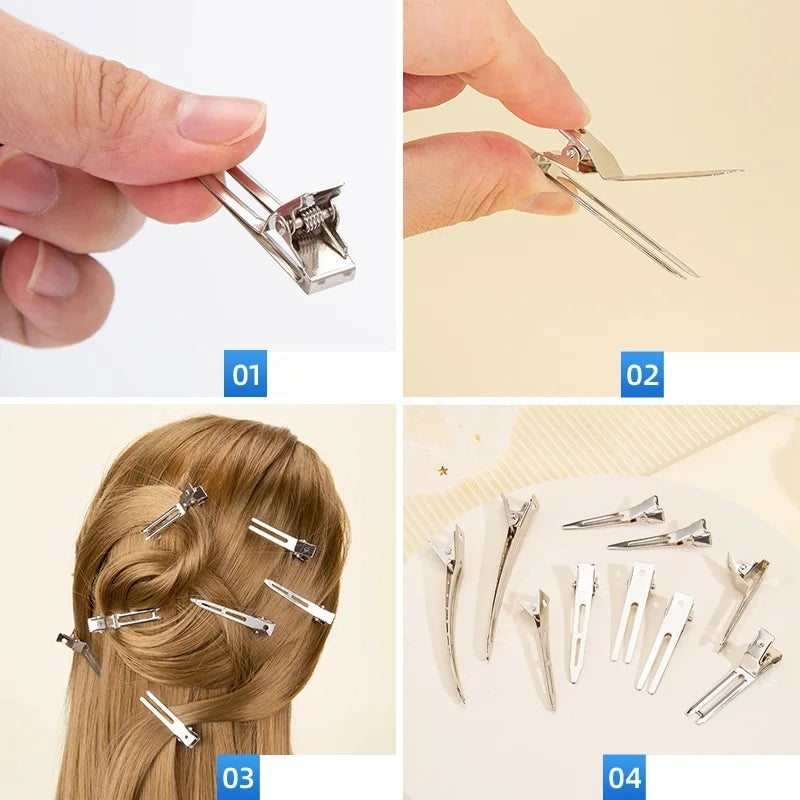 12/35/50/70/80Pcs Positioning Metal Hair Clips Hairpins for Women Styling Tools Barber Hair Cut Clamps DIY Curls for Salon