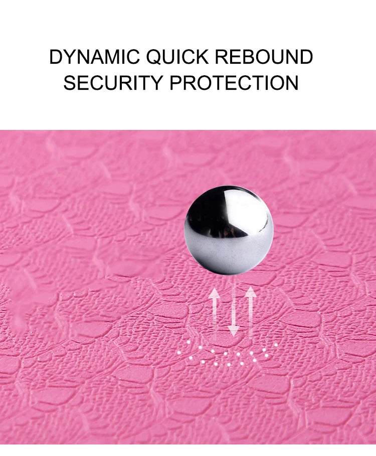 TPE Yoga Mat 173*57cm Eco-friendly Non-Slip Exercise & Fitness Mat for Men&Women with Carrying Strap, Home Workout Mat for Yoga