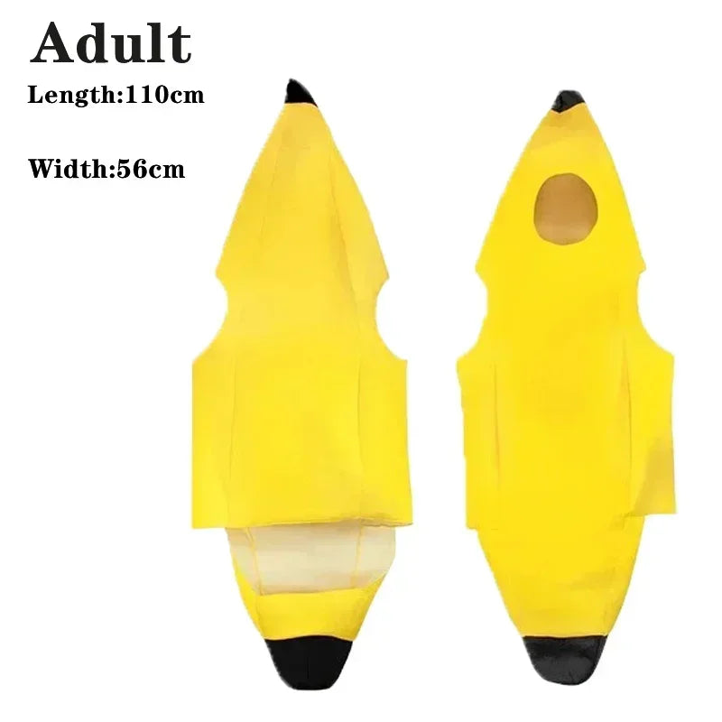 Halloween Costumes Children's Performance Costume Fruit Banana Costume Kindergarten Stage Performance Parent-Child Costume