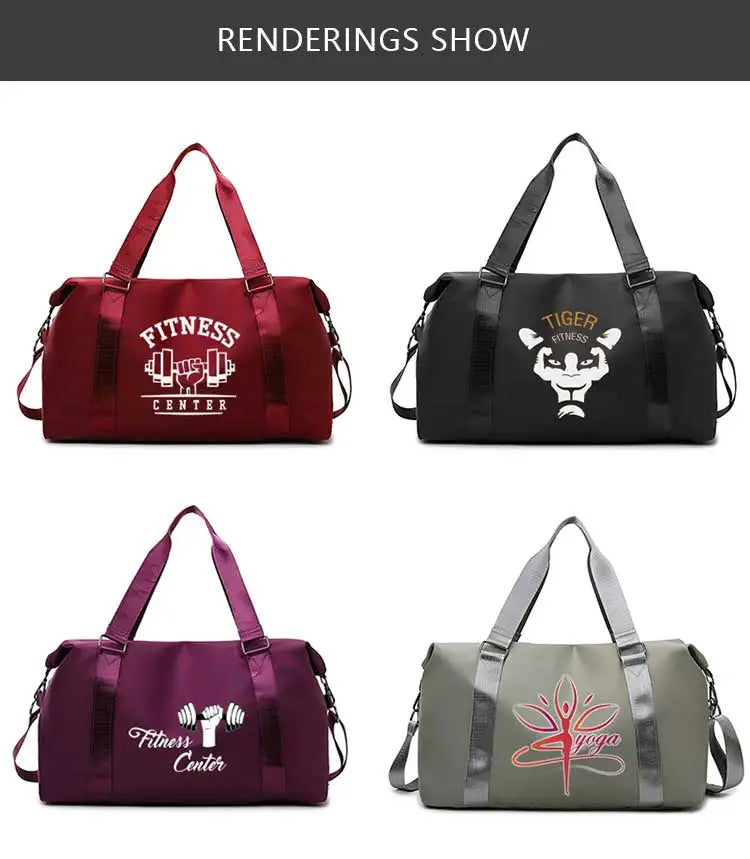 Large Travel Bag Women Tote Bag Handbag Waterproof Shoulder Bag Weekend Sports Gym Bag Female Personalized Custom Logo Pattern