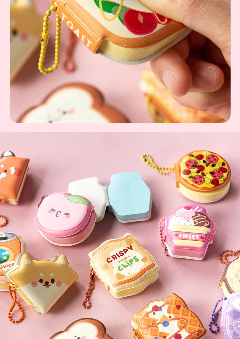 4Pcs New Stress  Mini Creative Relief Sticky Notes Modeling Book Students Portable Office Memo Can Be Pasted Note Pads