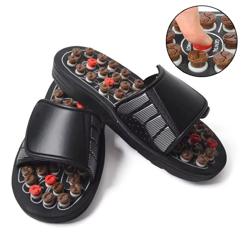 Foot Massage Slippers Silicone Sole Activation With Elastic Rubber Bumps Summer Sandals Suitable For Office Or Home Use