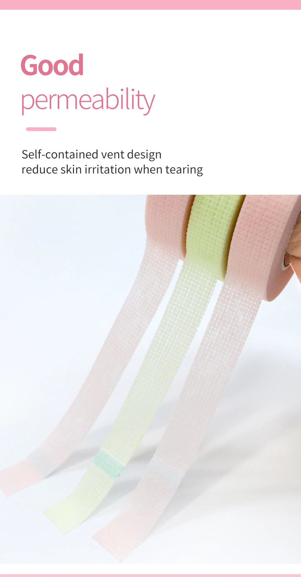 5/10/30/50 Rolls Eyelash Tape Professional Anti-allergy Non-woven Fabric Makeup Tool Eyelash Extension Tape