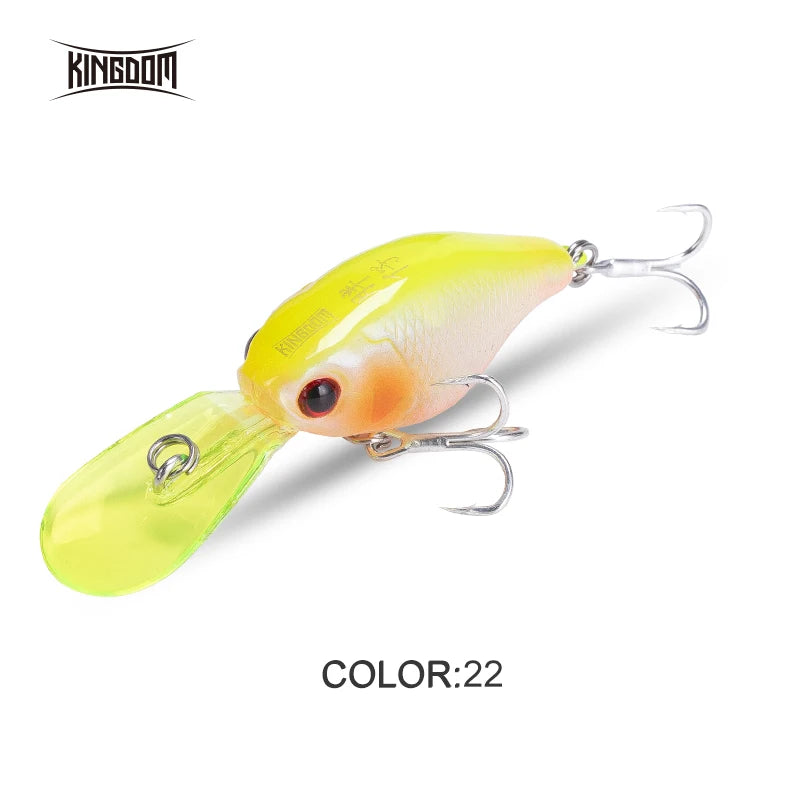 Kingdom 37mm 5g Minnow Fishing Lures Slow Sinking Crankbaits Artificial Hard Wobblers Bait for Freshwater Bass Fishing