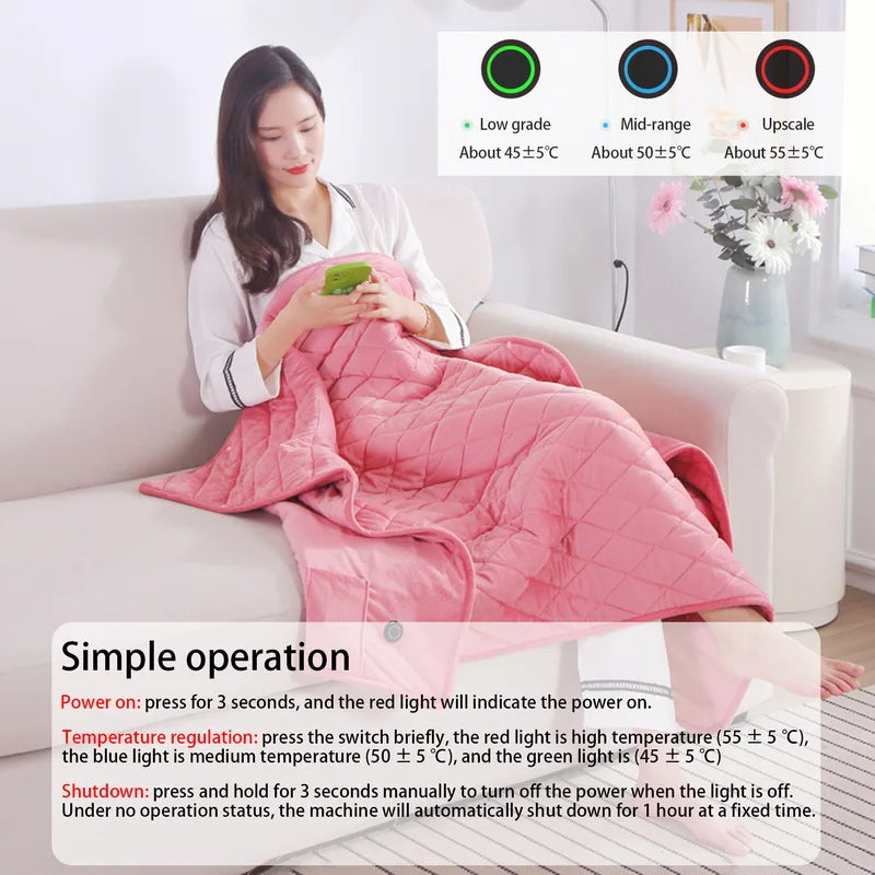5V USB Large Loose Electric Blanket Powered By Power Bank Winter Bed Warmer Heated Sofa  Blanket Body Heater Bed Warmer Mat