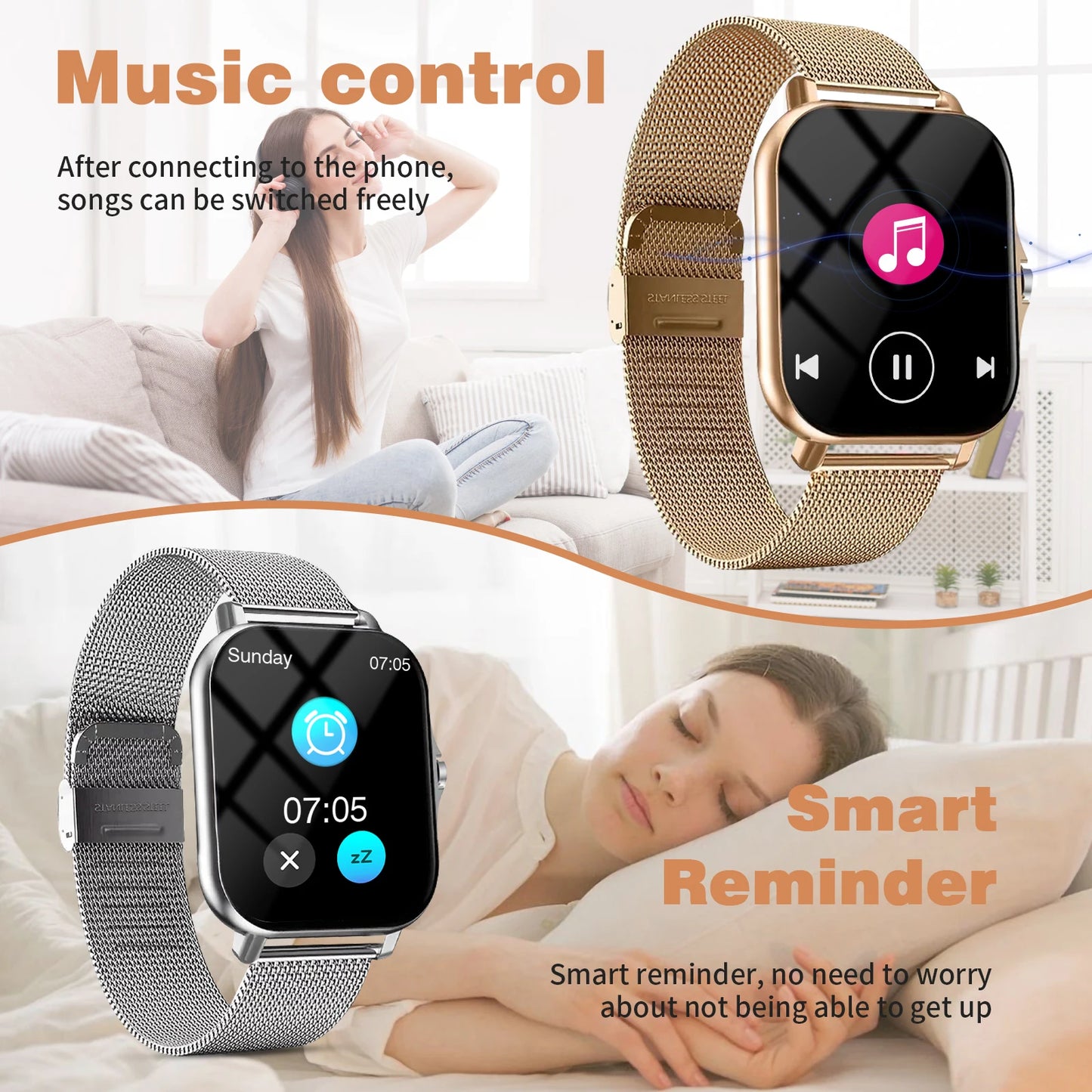 Smart watch, message display, multi-sport mode, step counting/sports tracking, multi-function sports watch