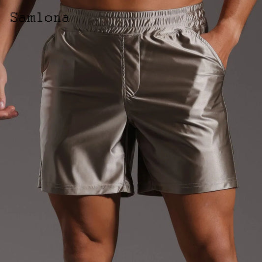 Plus Size 4xl Mens Board Shorts Sexy Leisure Short Pants Khaki Black Elastic Waist Lace-up Pocket New Summer Casual Beach Shorts