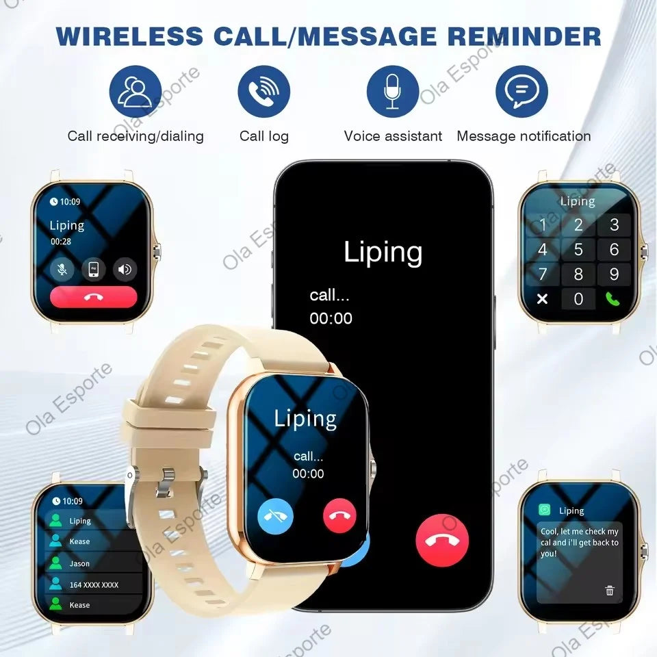 2025 New Smart Watch 1.83-inch HD Display Bluetooth Call Message Alert Sports Mode Smartwatch For Men Women Wristwatches Gifts