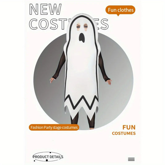 Halloween Horror Funny Print Cosplay Costume - Stage Role-Play Outfit for Party Themes