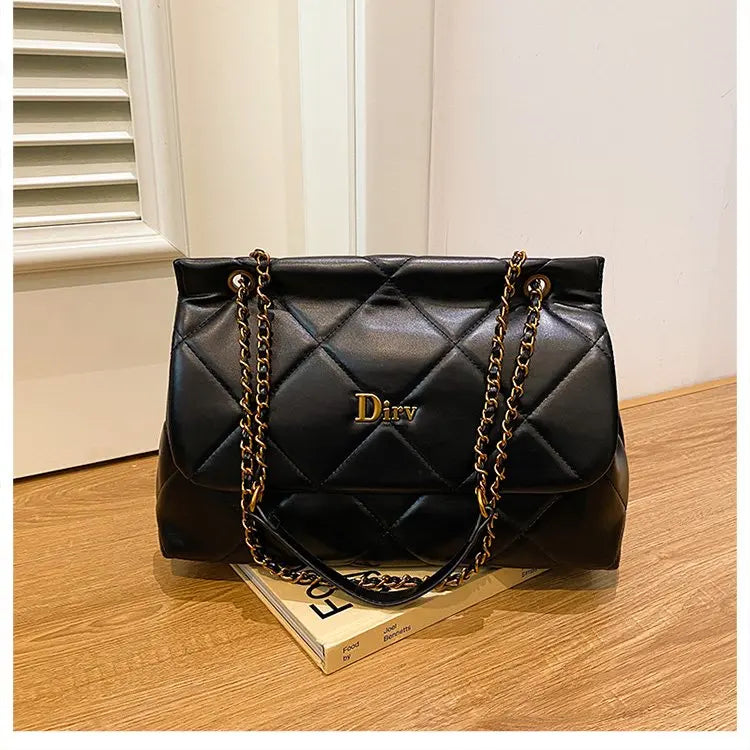 Square Vintage Leather Crossbody Bag Women Handbag Designer Shoulder Tote Purse Classic Diaper Bag
