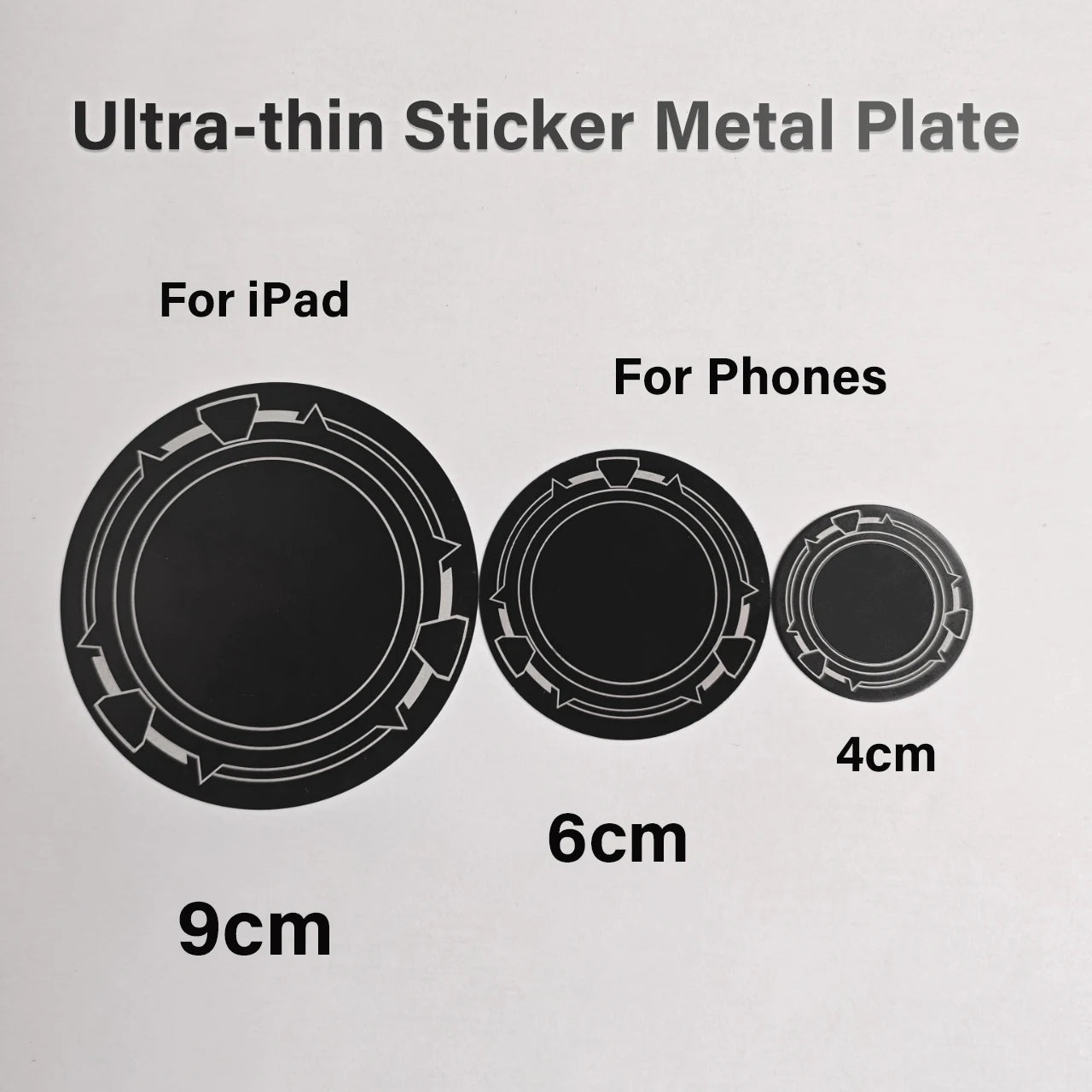 Ultra-thin 4cm/6cm Mobile Phone Back Sticker Metal Plate for Magnetic Holder 9cm Metal for IPad/Tablet PC Universal Iron Sheet