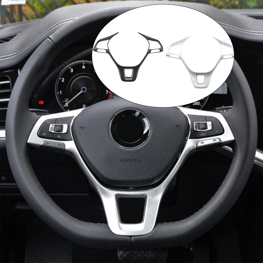Car Steering Wheel Cover Trim for Volkswagen VW Tiguan MK2 Allspace 2017 - 2021 Steering Wheel ABS Sequins Accessories