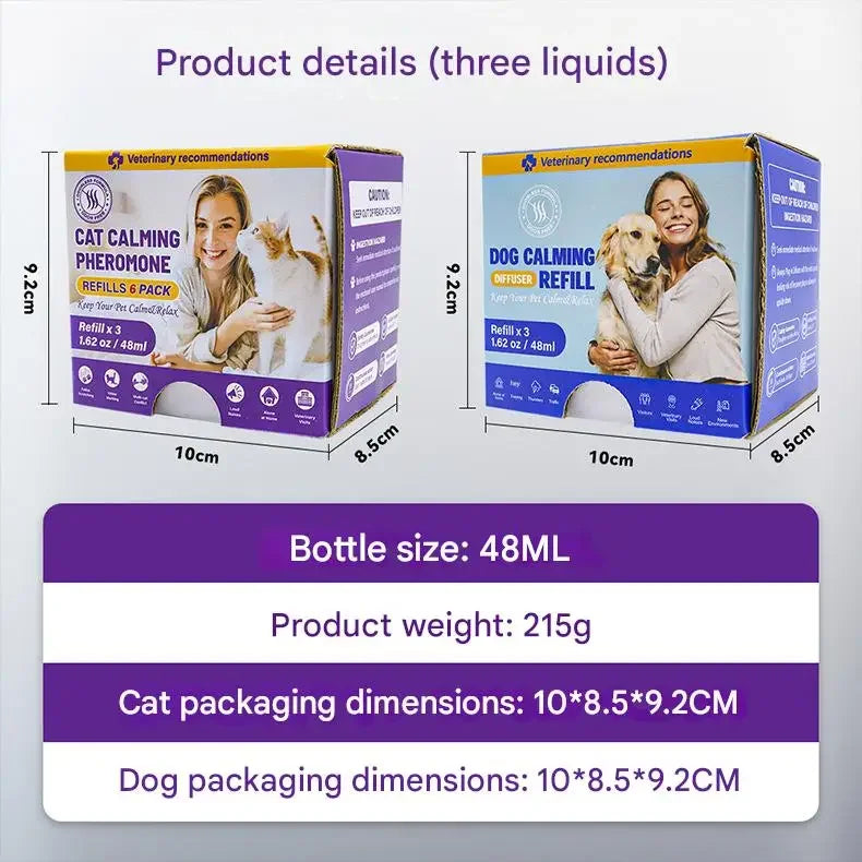 Cat and Dog Pheromone Diffusion 4-in-1 Pet Set Electric Heating Pheromone Odorless Pheromone Relieves Pet Emotional Stress