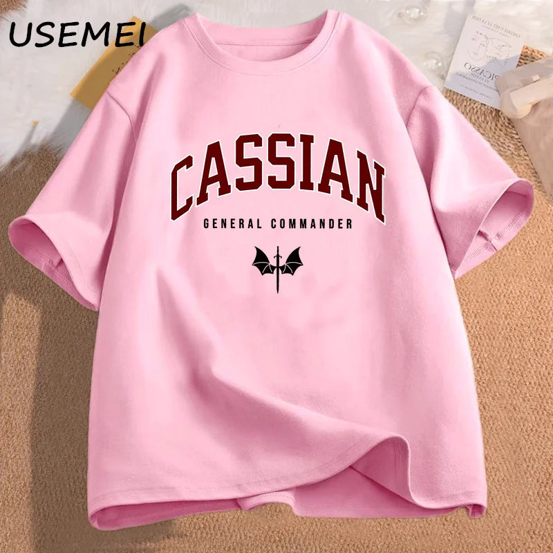 Cassian Illyrian Acotar T-shirt Sarah J Maas Merch Tshirt Casual Cotton Rhysand Azriel Velaris Crescent City Aesthetic Clothing