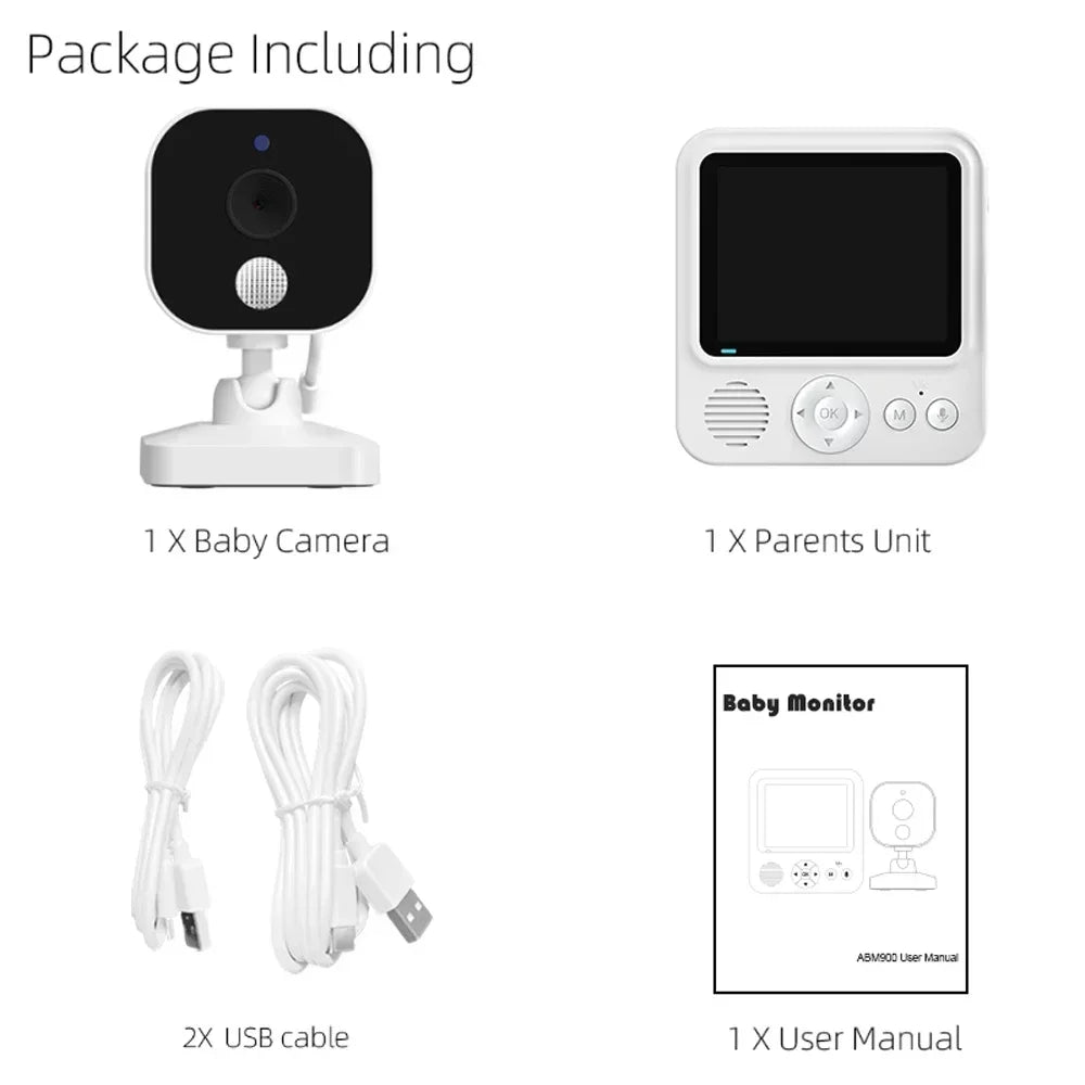 Cdycam Wireless Baby Monitor 2.8 Inch Surveillance Smart Baby Camera Security Protection Two Way Audio Night Vision Babysitte