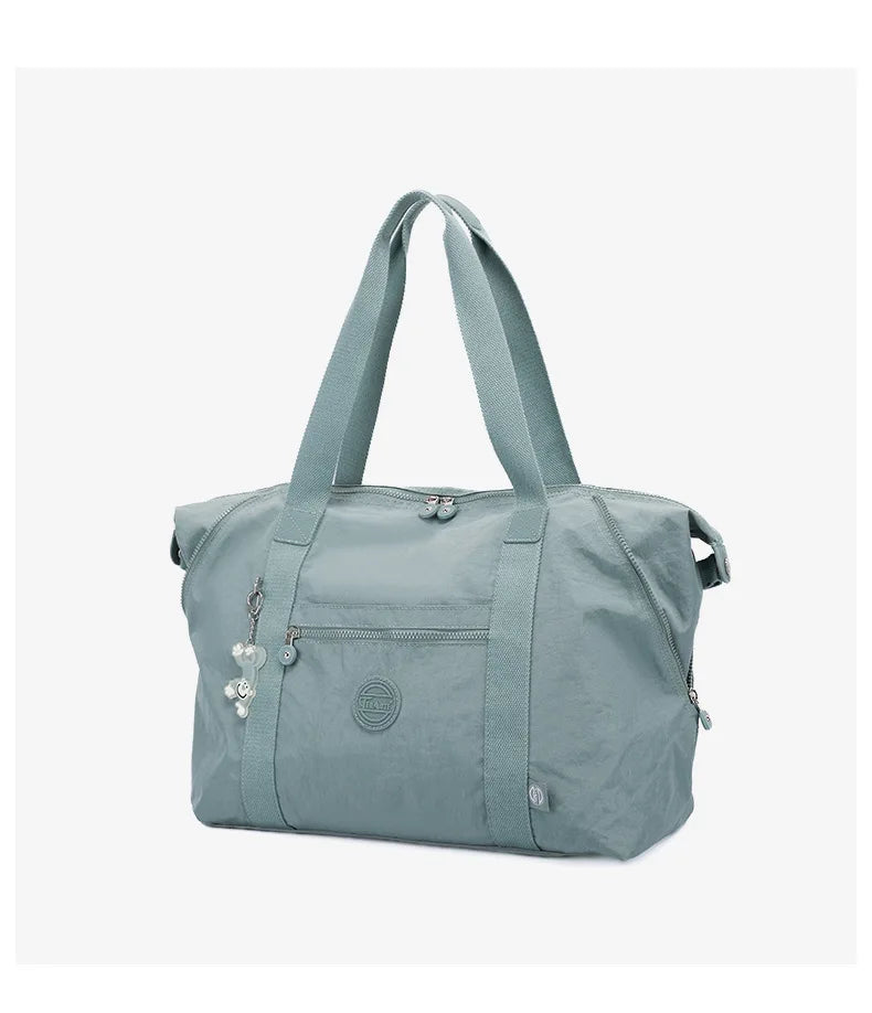 Women Lightweight Large-Capacity Travel Bag Handbags Female Nylon Shoulder Beach Bag Girl Top-handle Casual Tote Purse