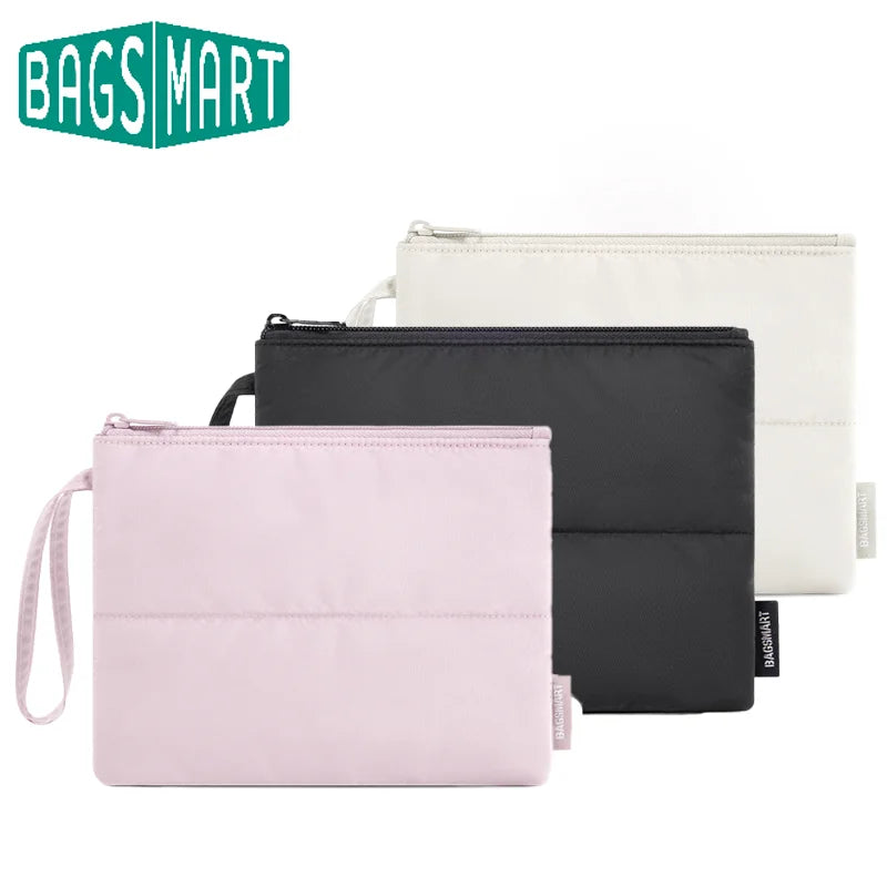 BAGSMART Mini Makeup Bag Portable Cosmetic Storage Bag Earphone Purse Jewelry Organizer Pouch Women Sanitary Napkin