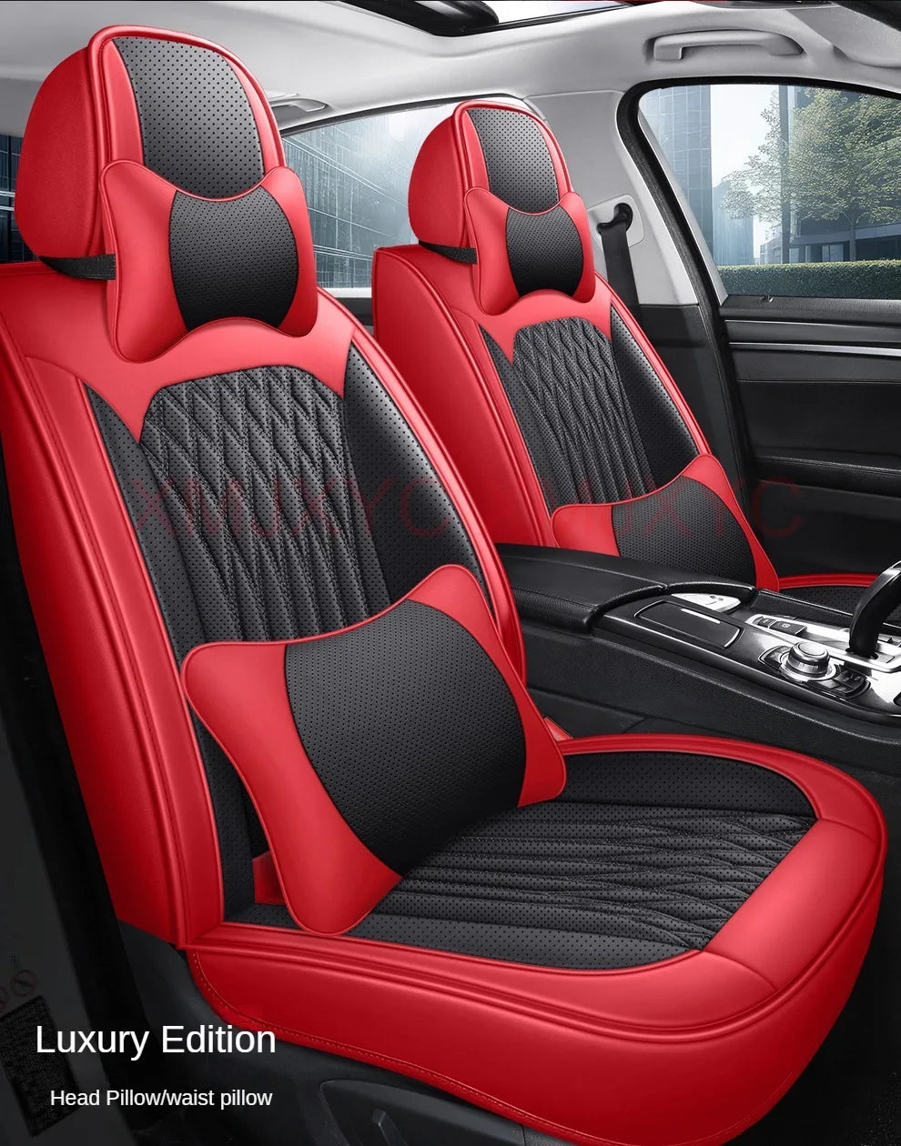 Pu Leather Universal Car Seat Cover for MITSUBISHI Outlander ASX Eclipse Lancer Pajero Sport Galant Triton Auto Accessories