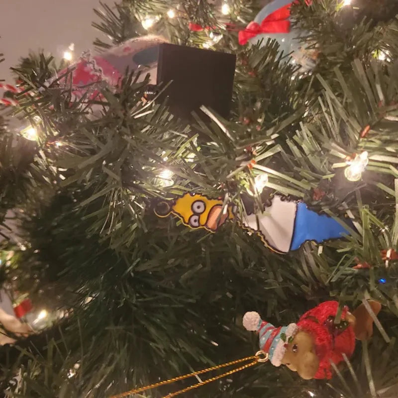 Simpsons Christmas Tree Decoration Anime Wooden Pendant Xmas Tree Hanging Ornament for Home Decorations Kids New Year Gift Toys
